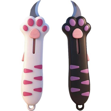 2 PCS Mini Cutter Retractable Sécurité, Cutter de Poche Multi (1/5)