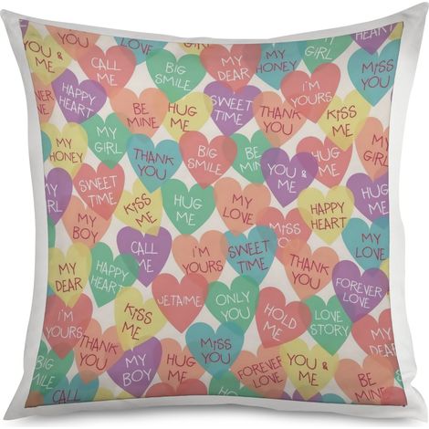 Housse de coussin cœurs en feuilles, nature love (1/5)