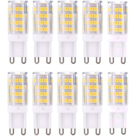 G9-LED-Lampen, warmweiß 3000 K, 5 W. Licht entspricht 40 W 420 Lumen Halogenlampen nicht dimmbar, 10er-Set (1/5)