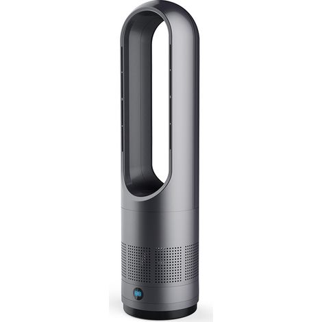 Ventilateur colonne sans pales avec purificateur d'air, 45,7 cm, silencieux, télécommande, 8 vitesses, oscillation 80°, minuterie 8H, affichage LED (1/5)