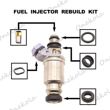 Kit de réparation d'injecteur de carburant, joint d'étanchéité et filtre compatibles avec Toyota Crown MARK2 1GFE 23250-70100 (1/2)