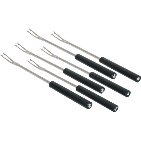 Alessi - SG57 B - Mami Set composto da sei forchette da bourguignonne in acciaio inossidabile e manico in legno. (1/5)