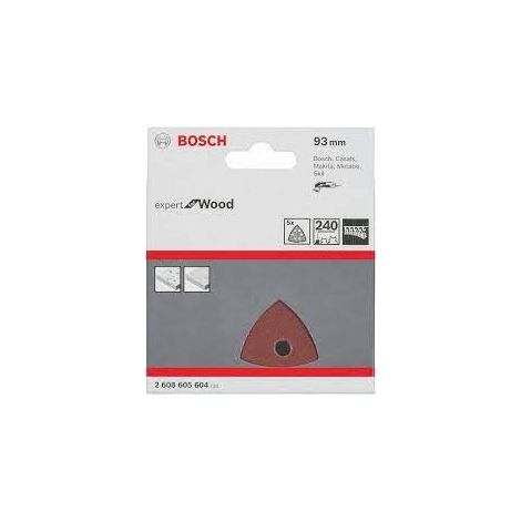 2608605604 - Fogli abrasivi C430 , confezione da 5pz , P240 , EXPERT for LEGNO+VERNICE, 93mm