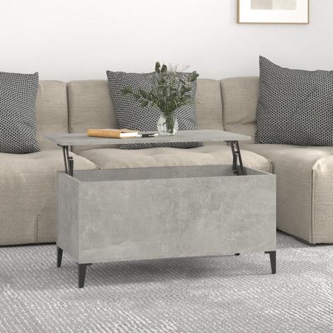 Table Basse de Salon Élégante,Table Canapé Gris béton 90x44,5x45 cm Bois d'ingénierie -FR41021 (1/5)