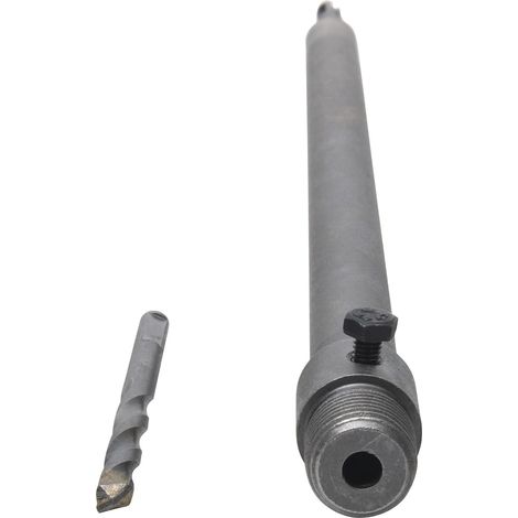 Adaptador SDS Plus de 500 mm + broca helicoidal + tornillo de posicionamiento para sierra de corona de hormigón (1/5)