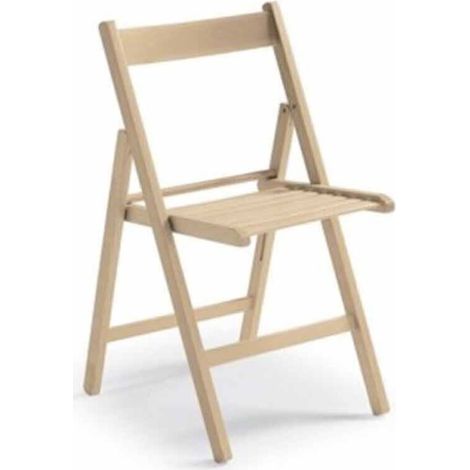 Set mit 4 Klappstühlen aus naturfarbenem Buchenholz (1/5)
