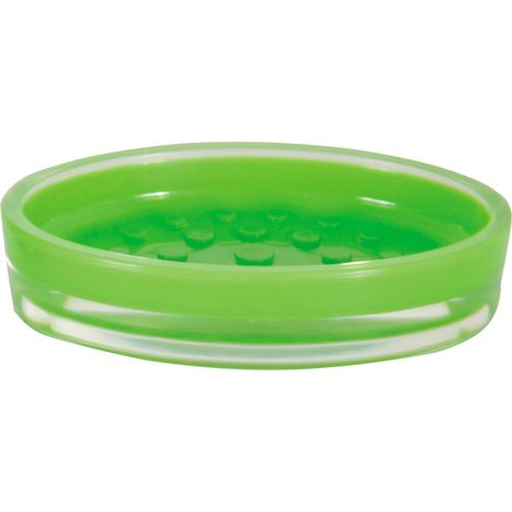 Jabonera MSV de acrilico en color verde 13 x 9 x 3 cm