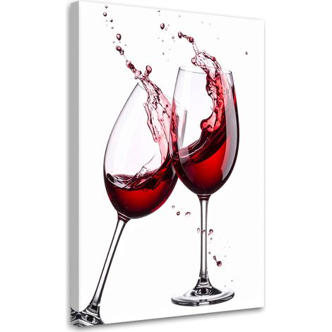 Wandbild Weingläser mit Rotwein 40x60 cm (1/5)