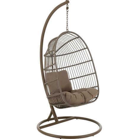 Fauteuil Suspendu Design Corde "Egga" 203cm Marron