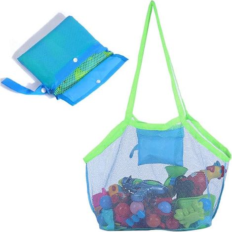 Sac de rangement pliable pour jouets de plage, sac de rangement en filet pour bébés et enfants YY (1/5)