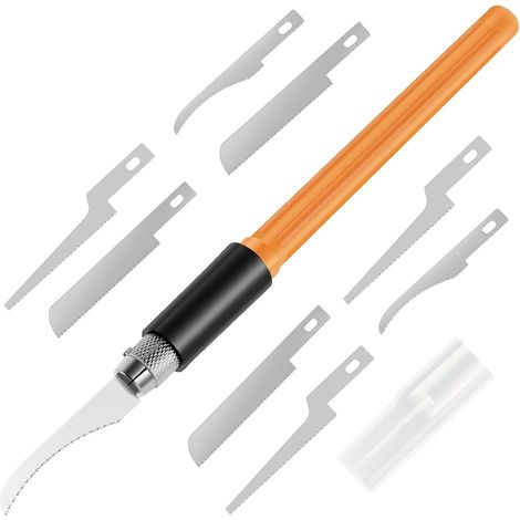 Scie à main ergonomique antidérapante, scie de loisir tranchante comme un rasoir, outil d'artisanat exquis et durable avec 9 lames pour la sculpture et l'élagage (1/5)
