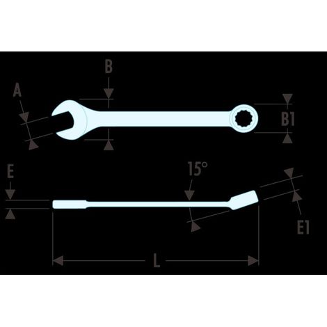 Clé mixte à cliquet Facom 11/32 pouce ( Prix pour 1 )