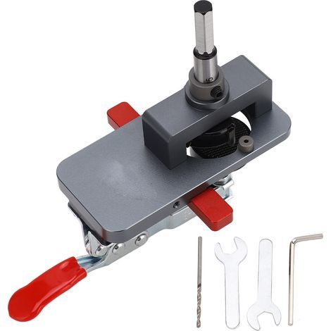 Set mit Schablone für verdeckte Scharniere, 35-mm-Präzisionsbohrlehre für Türen und Schränke, Holzbearbeitungsbohrer (1/5)