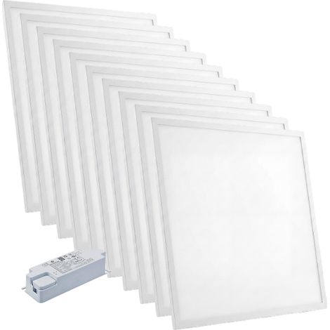 Lot de 10 Panneaux LED 60x60 36W 120lm/W 33mm avec Transfo Starsense - 110 deg - Blanc chaud - 3000K
