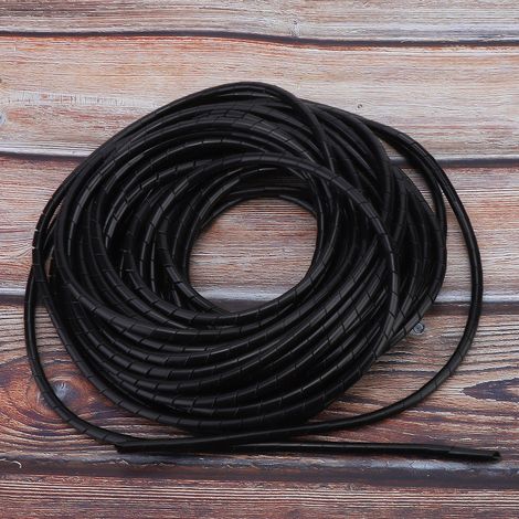 2er-Pack Drahtschutzspirale aus PP, Kabelschutzzubehör, Drahtschutzschlauch, Schwarz, 6 mm (1/5)