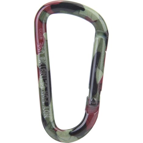 Lot de 6 mousquetons en alliage d'aluminium 6x3,1 cm type D crochet porte-clés d'escalade boucle 4 (1/5)