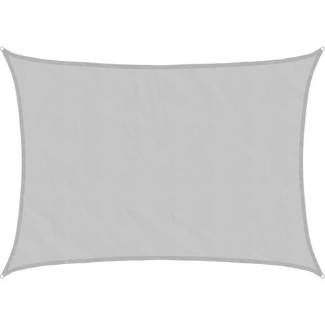 Voile d'ombrage  Voile de parasol gris clair 7x5 m 100% polyester oxford