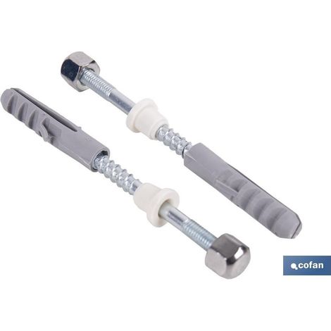 Kit de fijación para sanitario WC 5 x 80 zincado (1/4)