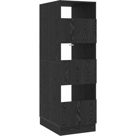 Maison Exclusive - Mobile da lavanderia con porta Rovere Nero 50 x 68 x 162 cm