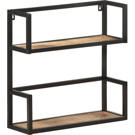 Étagère murale Étagère de Rangement - Meuble de rangement 60x20x60 cm Bois de manguier brut BV822085 - BonneVie (1/5)