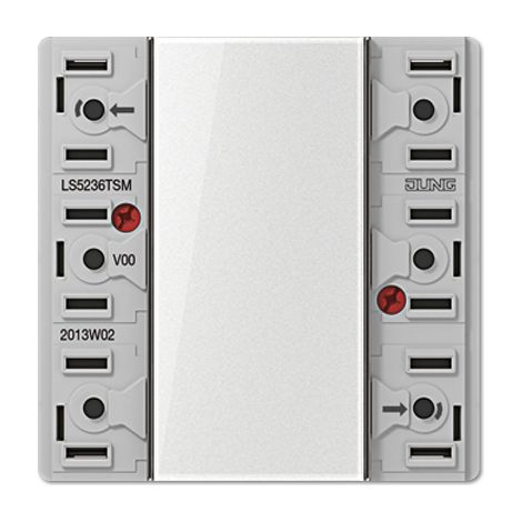 Jung Modulo sensore tattile 24 V AC/DC, 20 mA, a 3 canali, 6 punti di commutazione, F50, Serie LS LS 5236 TSM