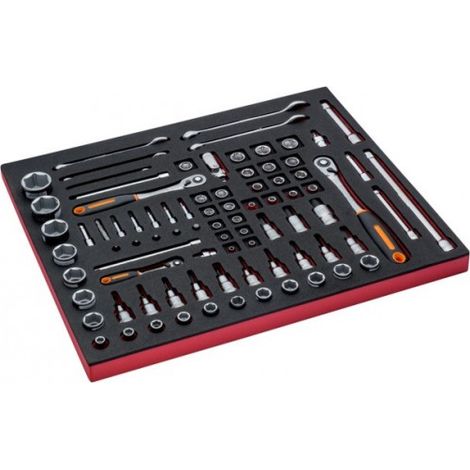 BAHCO - Jeu de clés mixtes standard/douilles, module mousse 3/3 Fit&Go - 83 pcs