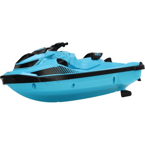 Bateau à moteur télécommandé 2,4 GHz à l'échelle 1/14, jouet aquatique d'été pour enfants, bateau RC pour piscines et lacs, bleu (1/5)
