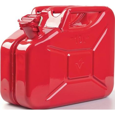 Bidón  de  combustible  10l  Rojo  fuego  RAL  3000  Chapa  de  acero  0,9mm  L345xW165xH275mm  VALPRO