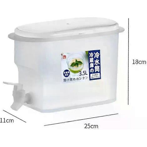 Carafe à eau congelée, pichet à jus de citron frais, distributeur d'eau pour boissons, récipients pour boissons, bouilloires à eau étanches pour réfrigérateur (1/5)