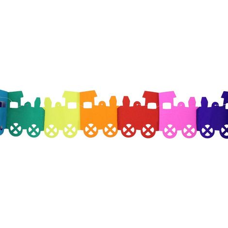 Ghirlanda a tema locomotiva, 18x300 cm, 1 pz.