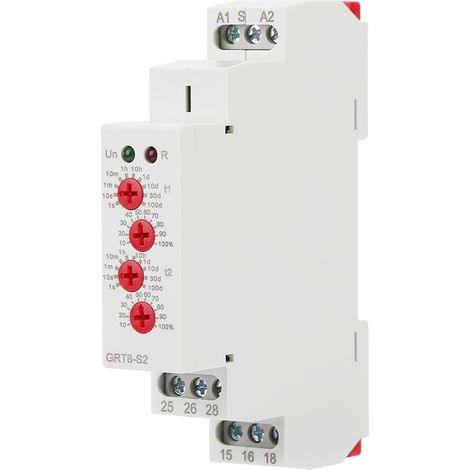 GRT8-S2 Mini-Asymmetrischer Zyklustimer EIN/AUS Wiederholungszykluszeitrelais AC 220V (1/5)