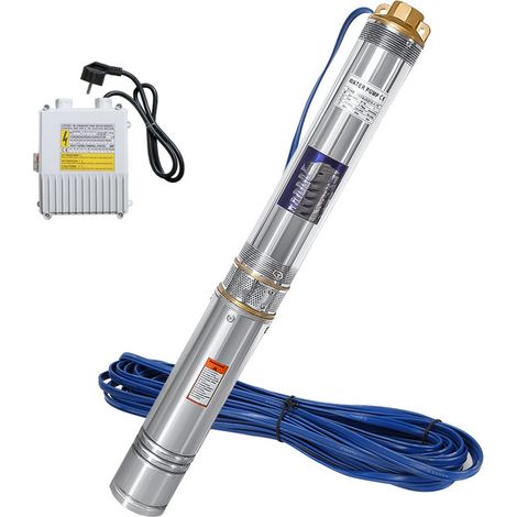Hengda Pompa per pozzi profondi Pompa per pozzi da 0.75 kW Pompa sommersa Argento resistente alla sabbia (1/5)