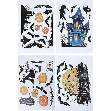 1 Set Halloween-Wandaufkleber