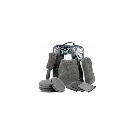 Kit de Nettoyage de Voiture 9PCS, Professionnel Microfibre Lavage Voiture Nettoyer Kit, Brosse Voiture, Chiffons de Nettoyage Gants de Lavage, éponge (1/5)