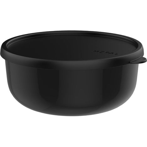 Récipient pour micro-ondes Lumina - Boîte hermétique alimentaire avec couvercle pour frigo, congélateur, four vapeur, micro-ondes et lave-vaisselle - Bol de service - 1500 ml - Nordic black (1/5)
