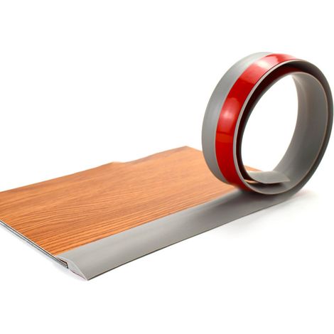 Bande de transition de sol autocollante pour seuil, bande de bordure de sol, 35×5MM-gris 1 mètre de long (1/5)
