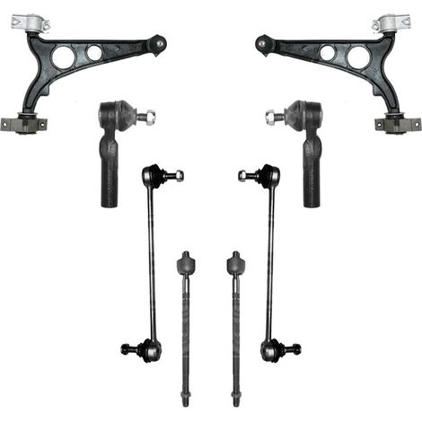 KIT BRACCIO OSCILLANTE 8 PEZZI COMPATIBILE CON FIAT MULTIPLA (186) 1.6 (186AXC1A, 186BM / Kit Sospensione Completo OE/OEM / Bracci Oscillanti + Testine Sterzo / Sostituzione Diretta OEM