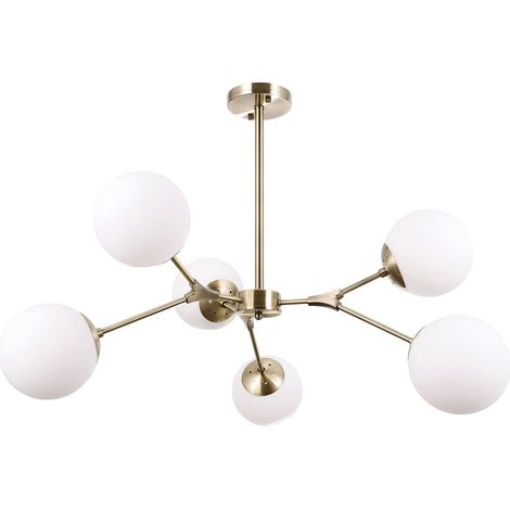 Italux Annes Plafonnier globe moderne à 6 lumières, E14 (1/3)
