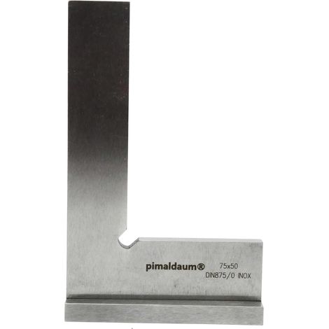 1 Équerre à talon 90°, Acier inoxydable, Précision DIN 875/0, Butée fixe, Mécanique (1/5)