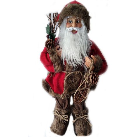 Babbo Natale Grande H 60 per Regali da addobbi natalizi decorazioni di vetrina  casa negozi  Nordico vestiti in tessuto (1/5)