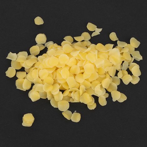 Sachet de 500 g de cire d'abeille naturelle granulaire jaune et blanche