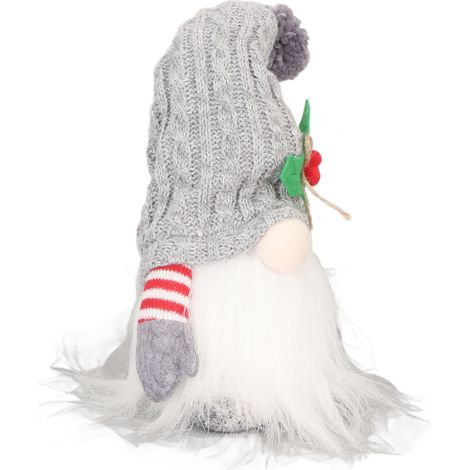Lutin de Noël en peluche lumineux porte-bonheur, poupée douce pour étagère et chevet, décoration féérique avec guirlande LED, symbole de joie et prospérité (1/5)