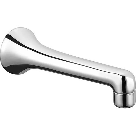 Bocca di erogazione dritta fissa a parete Idral per rubinetti a pedale ottone cromo (1/2)