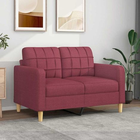 2-Sitzer Bodensofa mit Armlehnen, klappbar, 120 cm, weinrot (1/5)