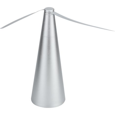 Ventilateur anti-mouches, répulsif anti-moustiques d'intérieur et d'extérieur, objet décoratif raffiné, argent. (1/5)