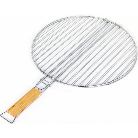 SOMAGIC - Rejilla de cocción rectangular Somagic en acero cromado, diámetro 37 cm
