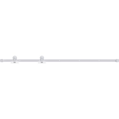 Kit de quincaillerie de porte coulissante 183 cm Acier Blanc CFW826871 (1/5)