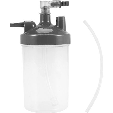 Bouteille humidificateur pour générateur d'oxygène, bouteille de rechange réutilisable et pratique pour concentrateur d'oxygène, type B en plastique. (1/5)