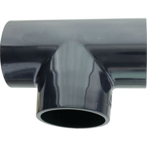 Raccordo a T in PVC-U Ø 63 63x32,5x38 mm 16 bar per linea di irrigazione a goccia 0110257 (1/2)