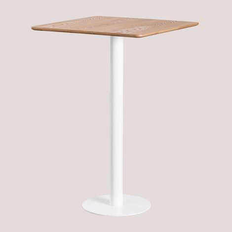SKLUM Quadratischer Stehtisch aus Eschenfurnier Frappe &x2194&xFE0E 70 cm